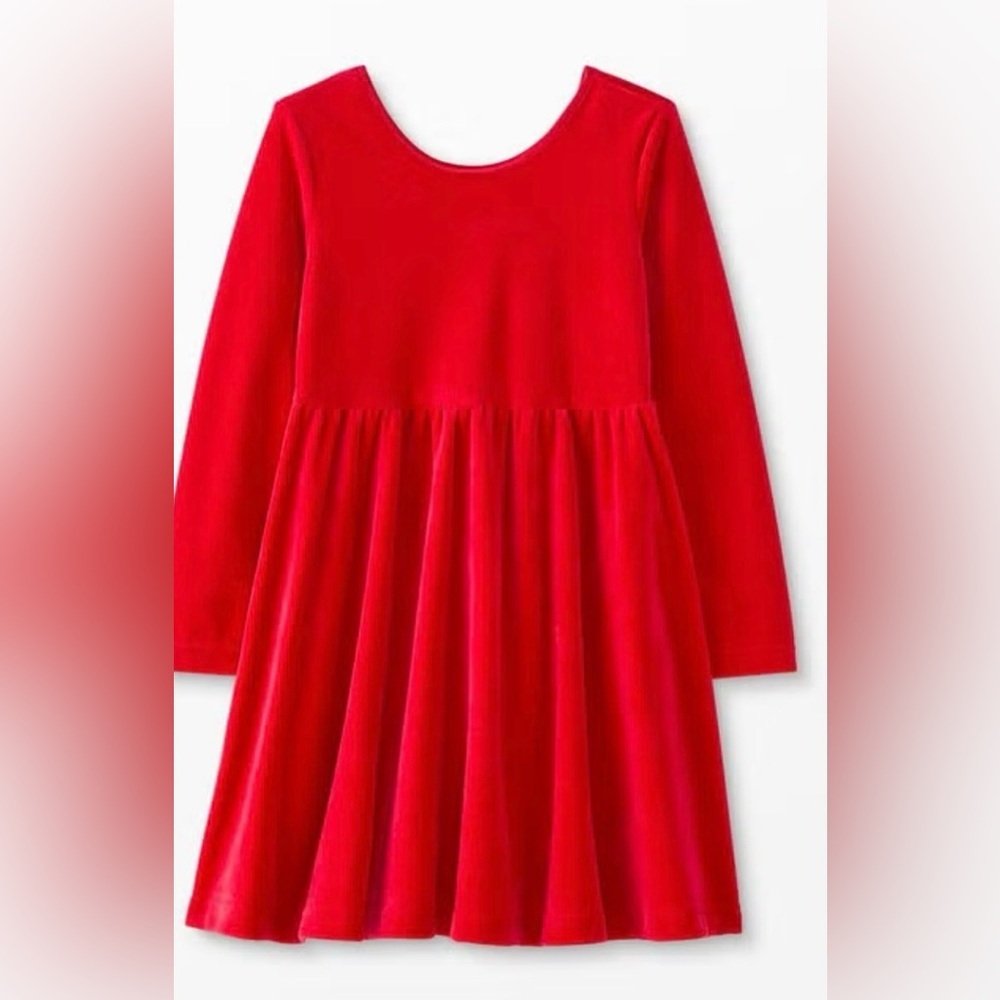 Hanna Andersson Velour Skater Dress | Girls Size 8 (130 cm) | Holiday Party